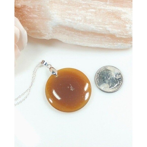 Carnelian Necklace Natural Gemstone Pendant - Picture 3 of 3